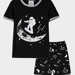 Boys Astronaut Skateboard Rocket Pajamas Set