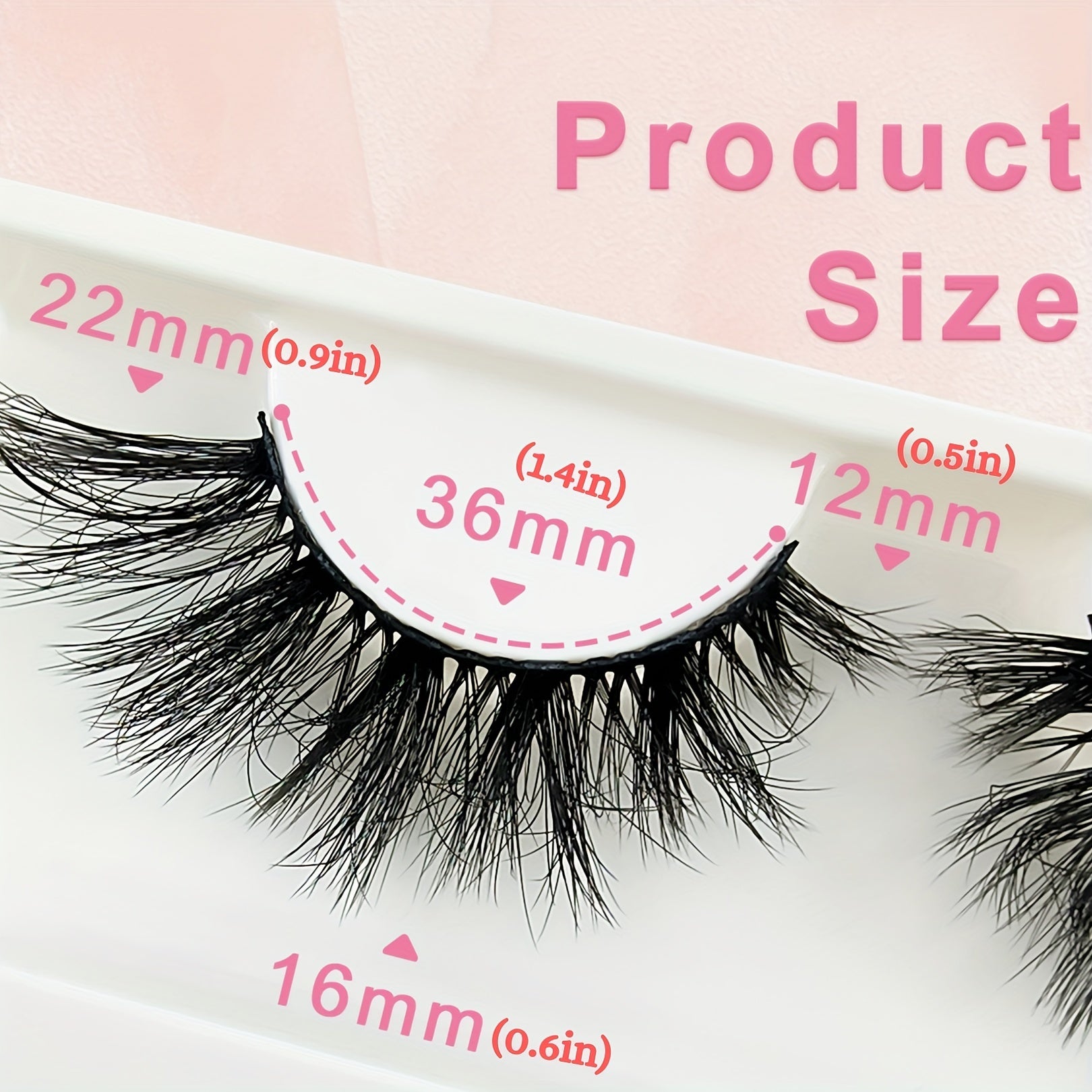 3 Pairs Fluffy Faux Mink Eyelashes for Cat Eye Look