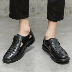 Women's Hollow Out Flat Loafers Hook & Loop Shoes