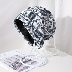Men's Dollar Print Turban Hat Stacking Cap