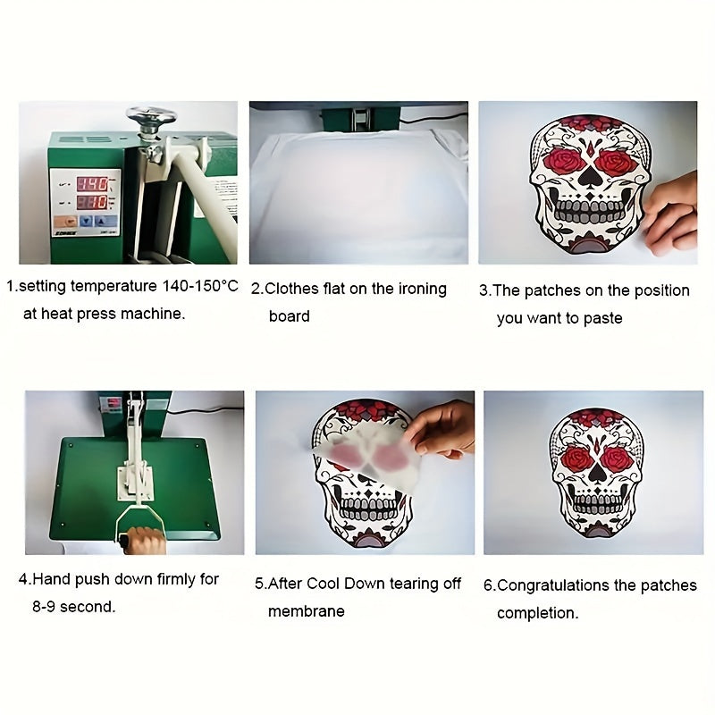 Motorcycle Letter Sikre Pattern Heat Transfer Stickers for DIY