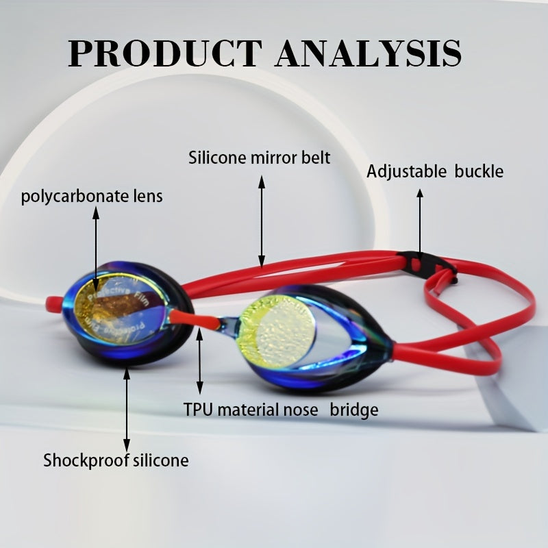 JUNHAINS Silicone Waterproof Anti-Fog Swimming Goggles UV Resistant
