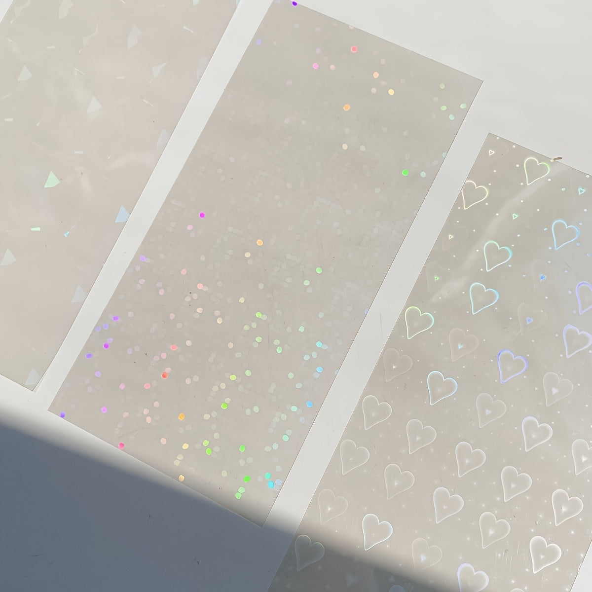 Laser PVC Stickers Creative Waterproof Rainbow Reflective Stickers