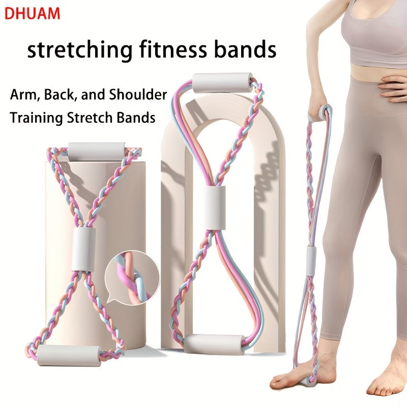 8 Shape Resistance Bands Yoga Stretch Braided Bands for Fitness Training