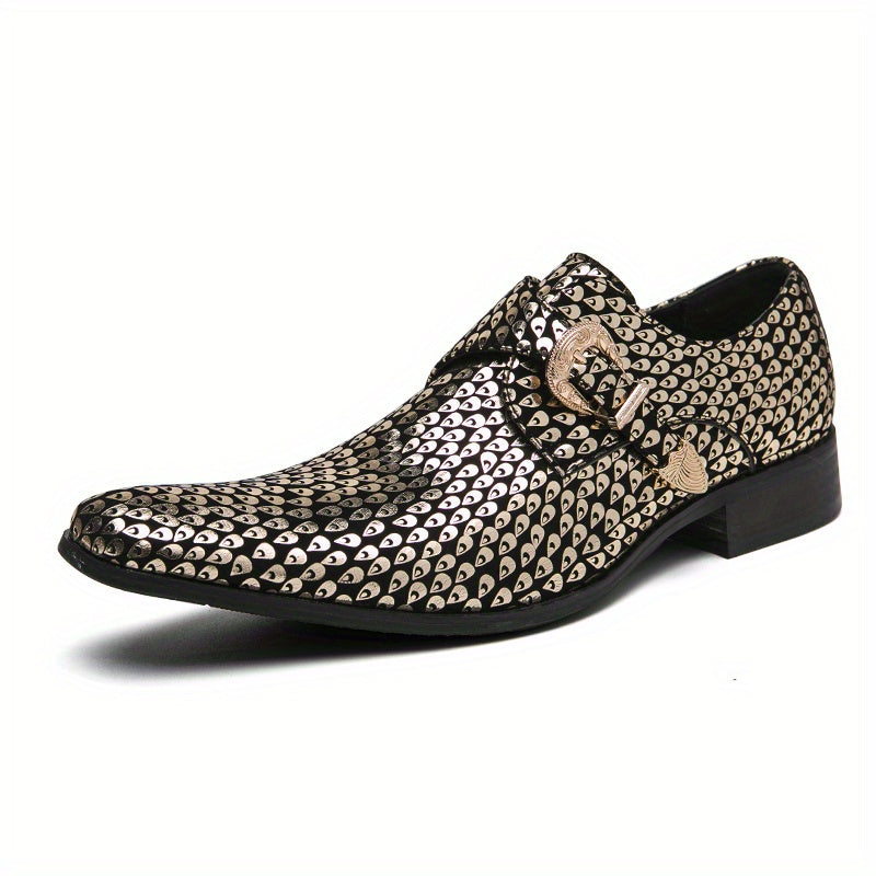 Women's Buckle Strap Oxfords Square Toe Low Top Shoes