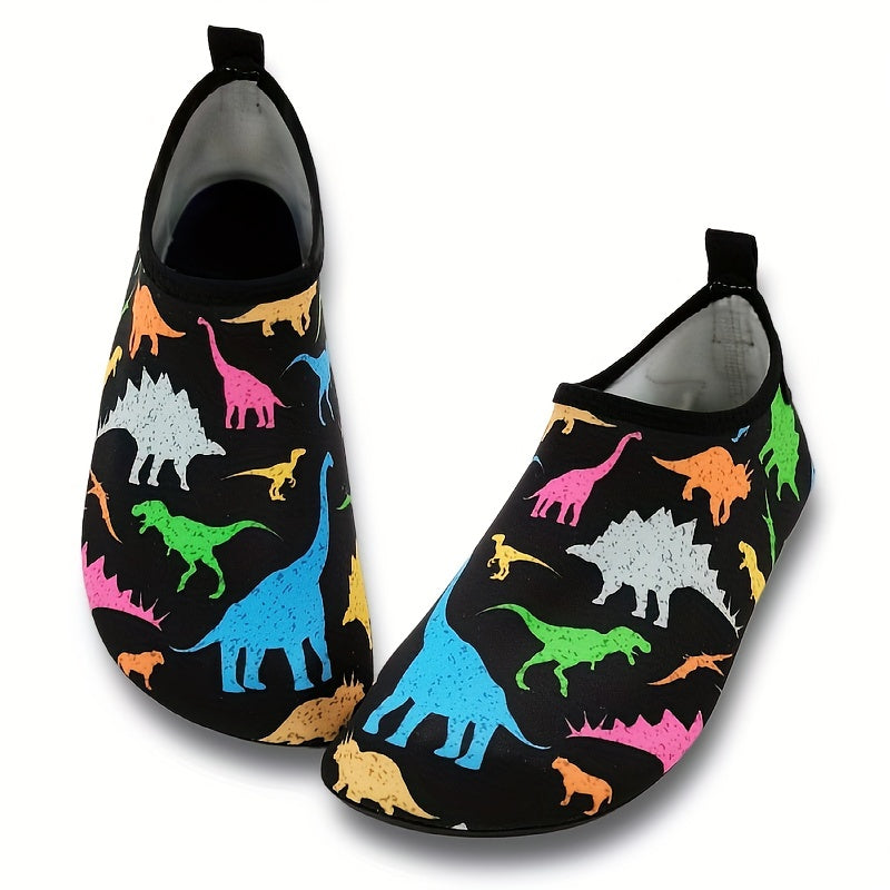Dinosaur Aqua Socks for Kids Quick Dry Non Slip Soft Water Shoes