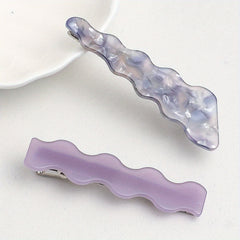 2pcs Wavy Hair Clip Resin Duck Billed Clip for Side Hair Bang Braids