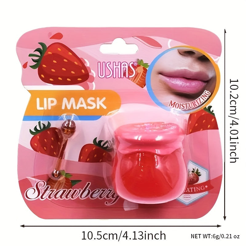 Strawberry Lip Mask Serum with Natural Plant Extracts