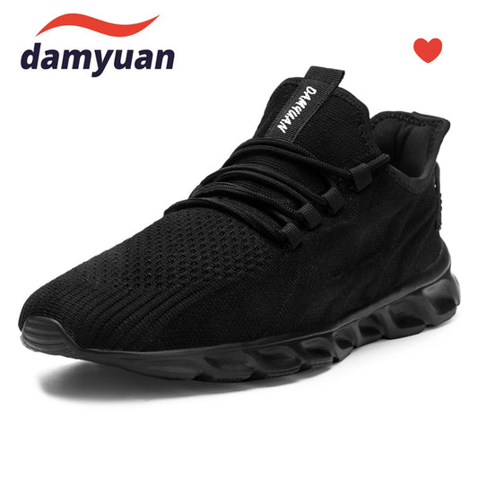 Women's Breathable Knit Sneakers Low Top Lace Up Casual Shoes