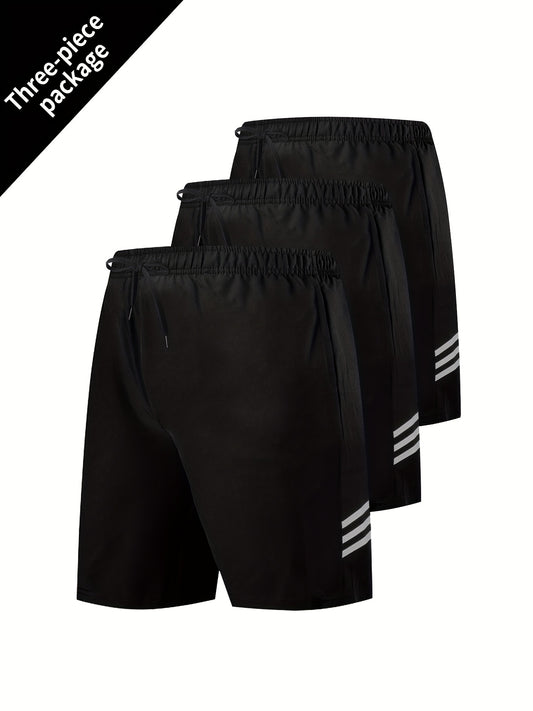 3pcs Men's Sport Shorts for Running Training Workouts