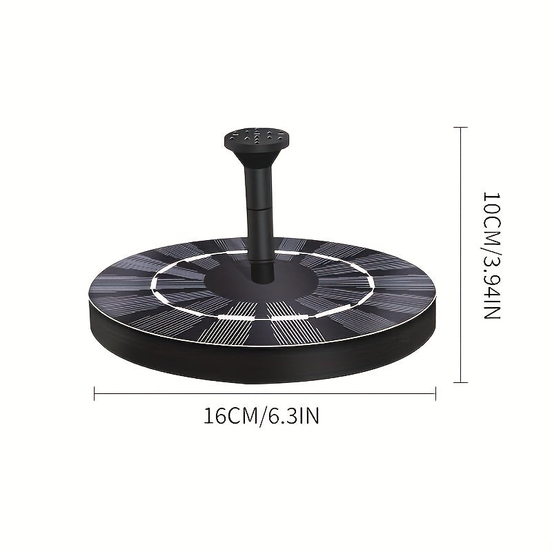 Circular Solar Fountain Outdoor Pool Bird Bath Courtyard Garden Fountain