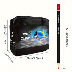 120 Mixed Colored Pencils Set with Wooden Case