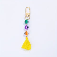 Evil Eye Keychain Amulet Good Luck Block Key Ring Purse Bag Backpack Car Accesso