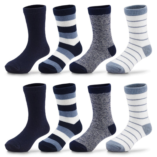 Kids Striped Non slip Crew Socks for Boys and Girls
