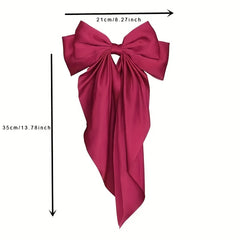 Huge Bow Hair Clip Long Streamer Duck Billed Clip Sweet Hair Accessory