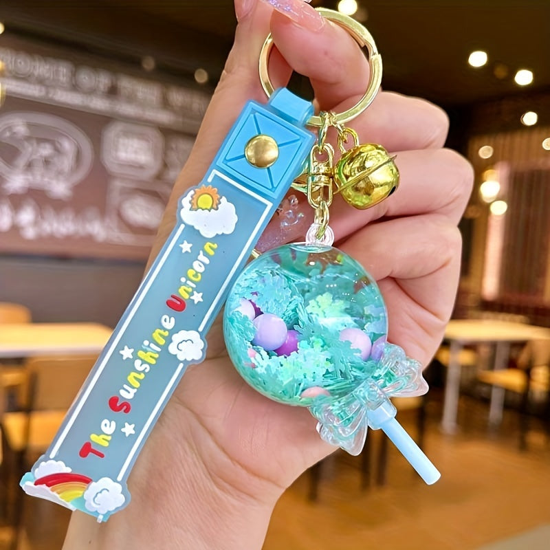 Unique Floating Lollipop Keychain
