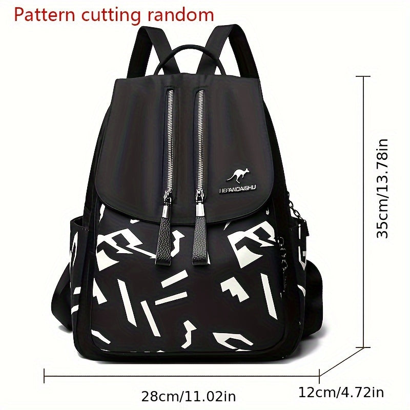 Large Floral Print Backpack for Travel and Hiking