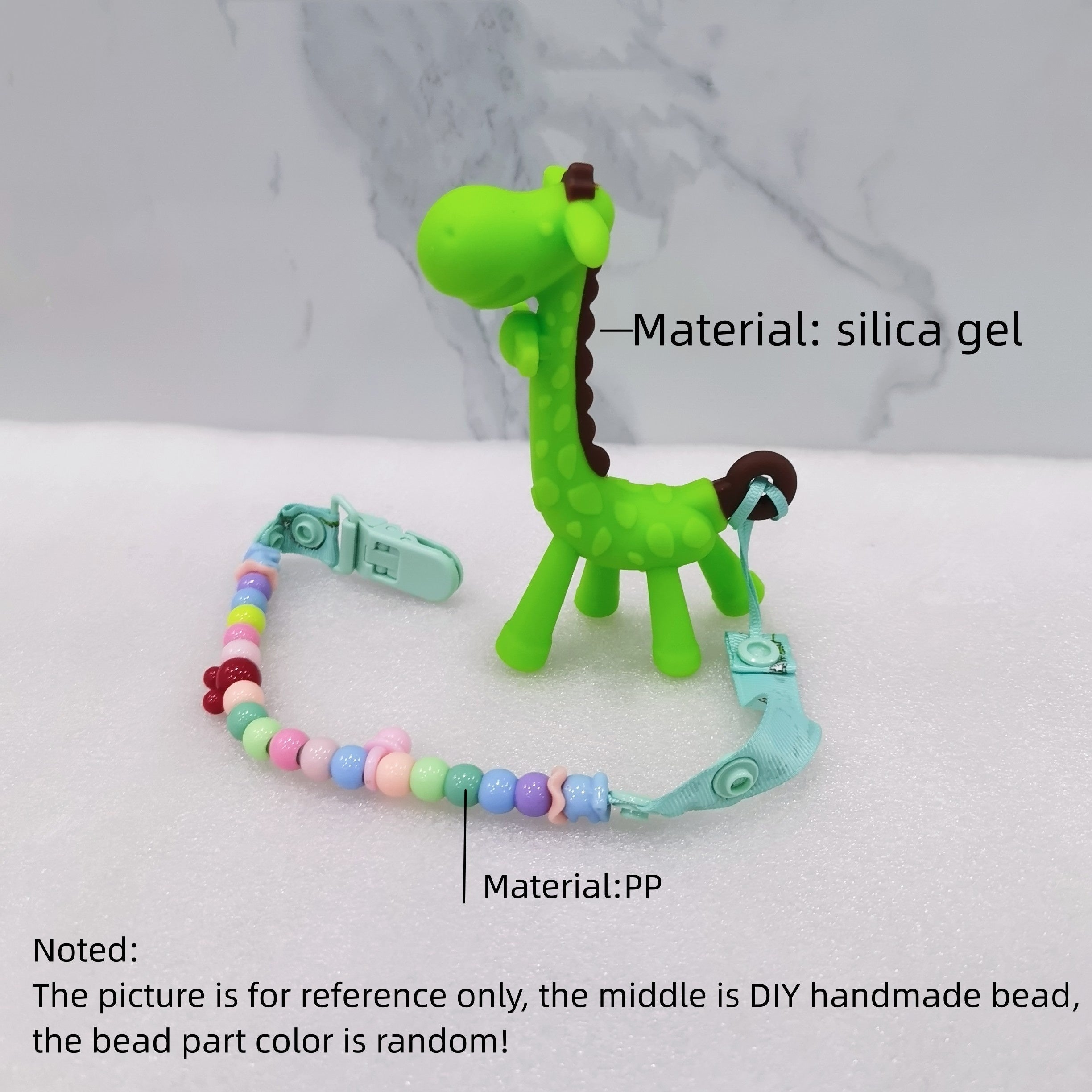 2pcs BPA Silicone Baby Teether Toy Chain Pack
