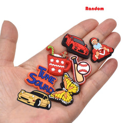 Random Cartoon Shoe Charms For Slides Sandals Shoe Decoration Accessories