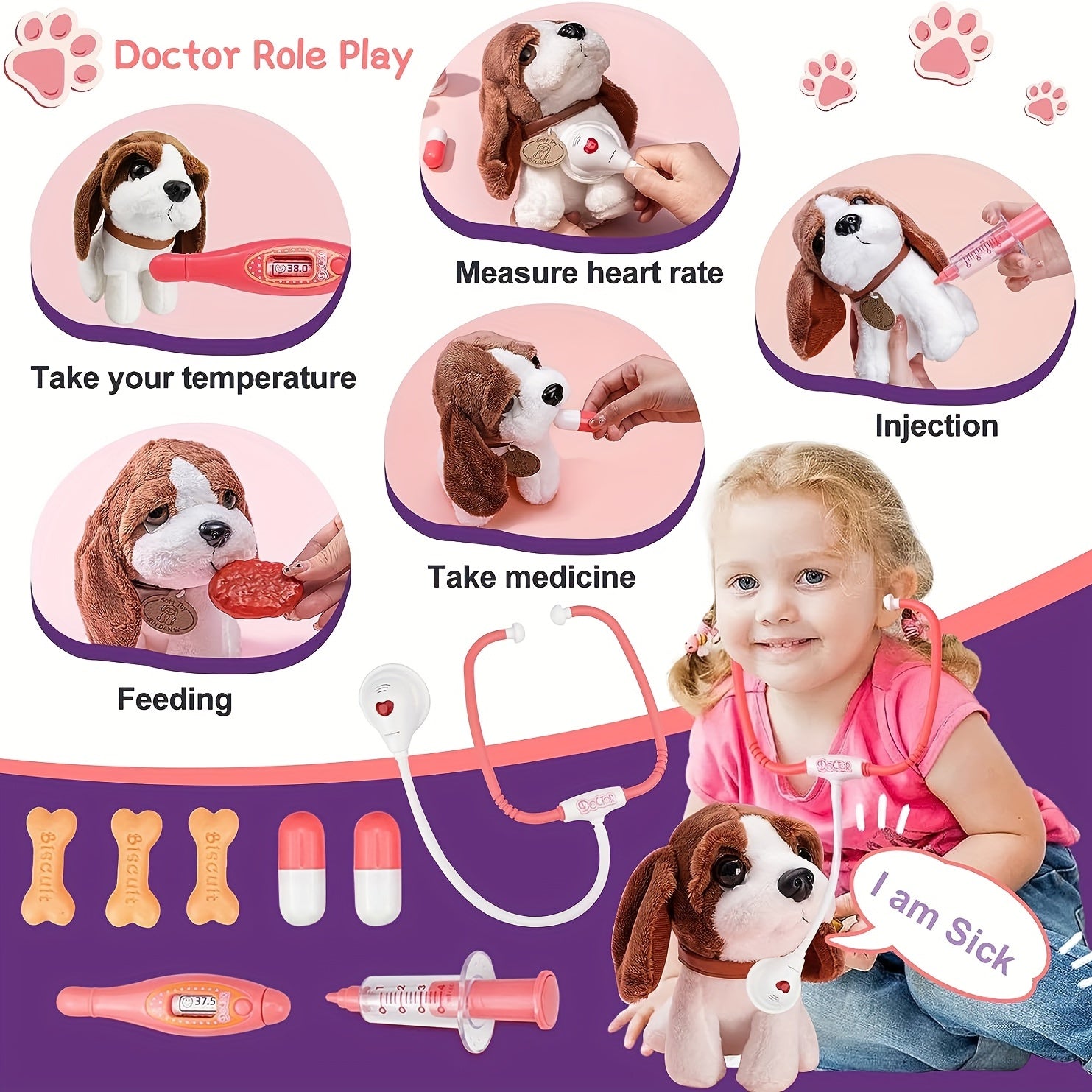 28pc 2-In-1 Pet Vet First Aid & Care Set - Halloween Gift
