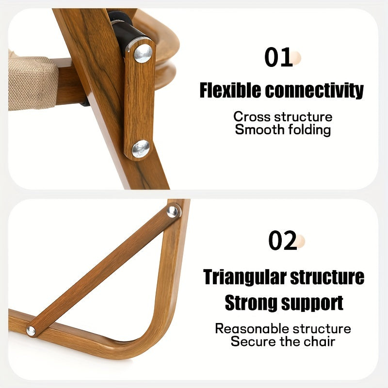 Lightweight Wooden Folding Chair for Outdoor Fishing Camping