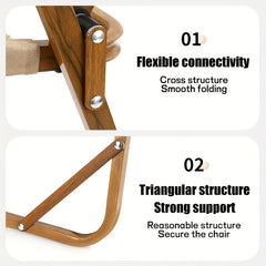 Lightweight Wooden Folding Chair for Outdoor Fishing Camping