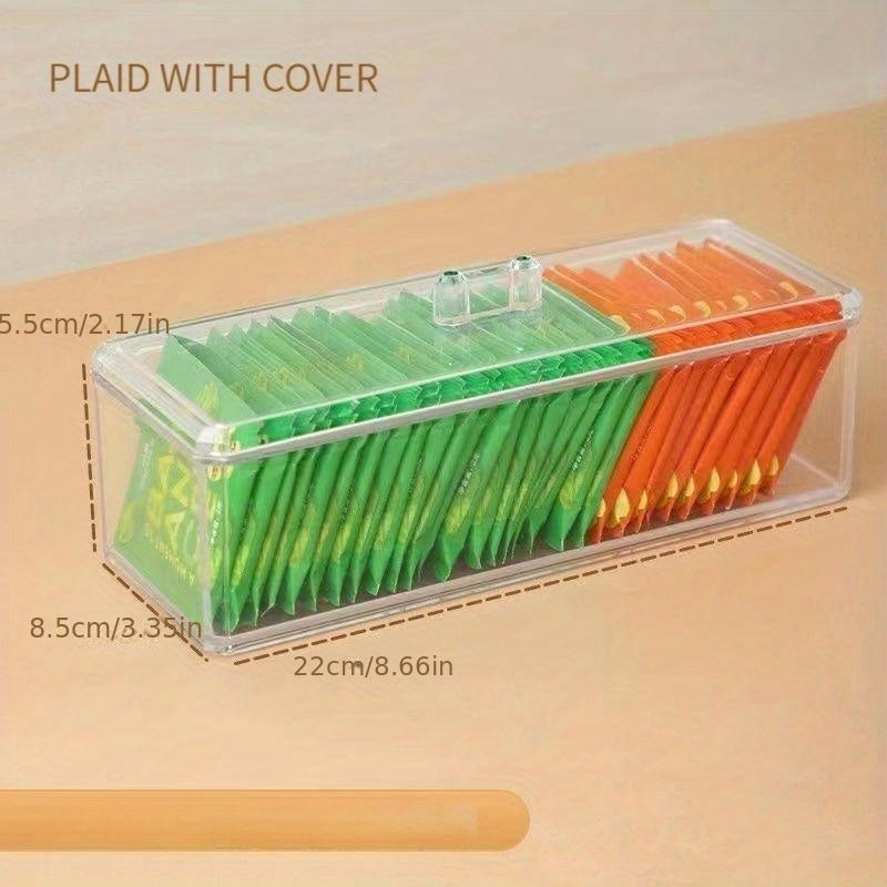 Acrylic Tea Bag Storage Box Transparent Organizer Holder Dustproof