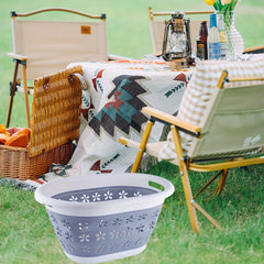 Folding Storage Basket Dirty Clothes Laundry Basket 17L