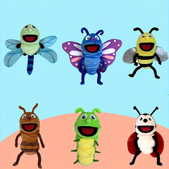 Hand Puppet Insect Toys for Kids Plush Finger Puppet Halloween Decor