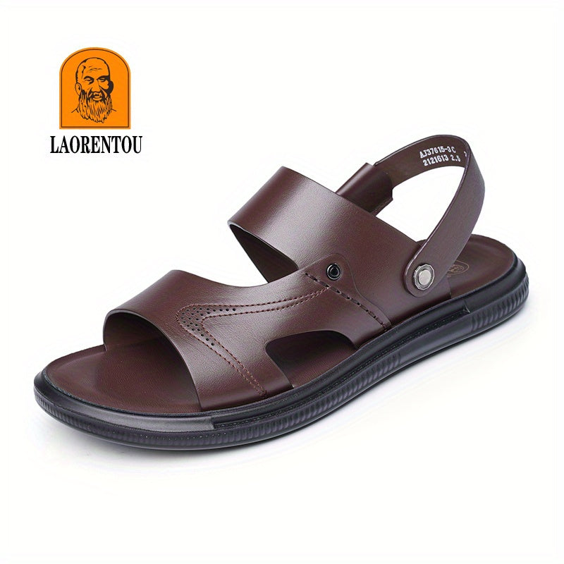 LAORENTOU Men's Non Slip Sandals Wear resistant Comfy Beach Shoes