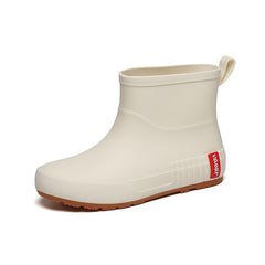 Women's Solid Rain Boots Waterproof Non Slip Short Boots