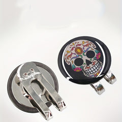Golf Metal Hat Clip Skull Drop Glue Mark