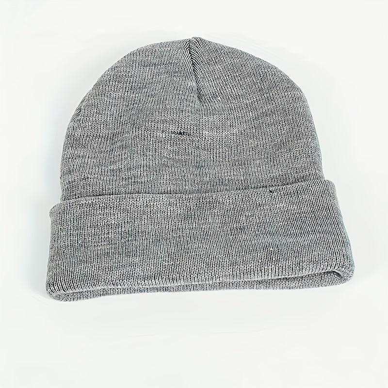 Men's Knitted Winter Hat Coldproof Double Layer Beanie