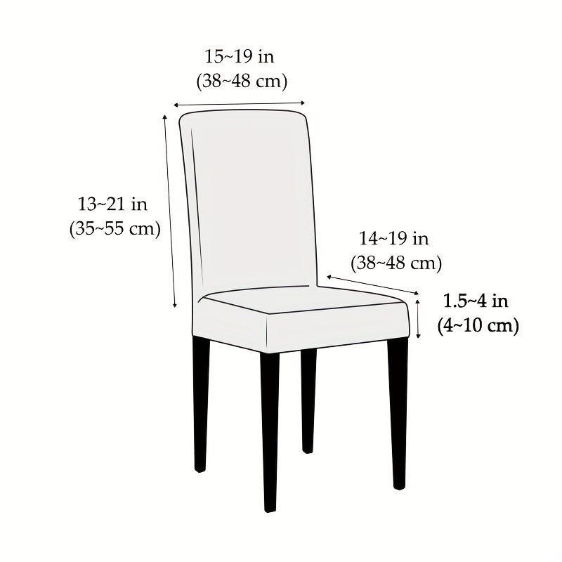 Washable Polar Fleece Chair Cover Stretchable Slipcover for Dining Chairs