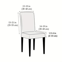 Washable Polar Fleece Chair Cover Stretchable Slipcover for Dining Chairs