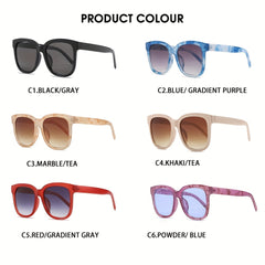 Large Oval Polarized Sunglasses Vintage Women Sunshade Eyeglasses