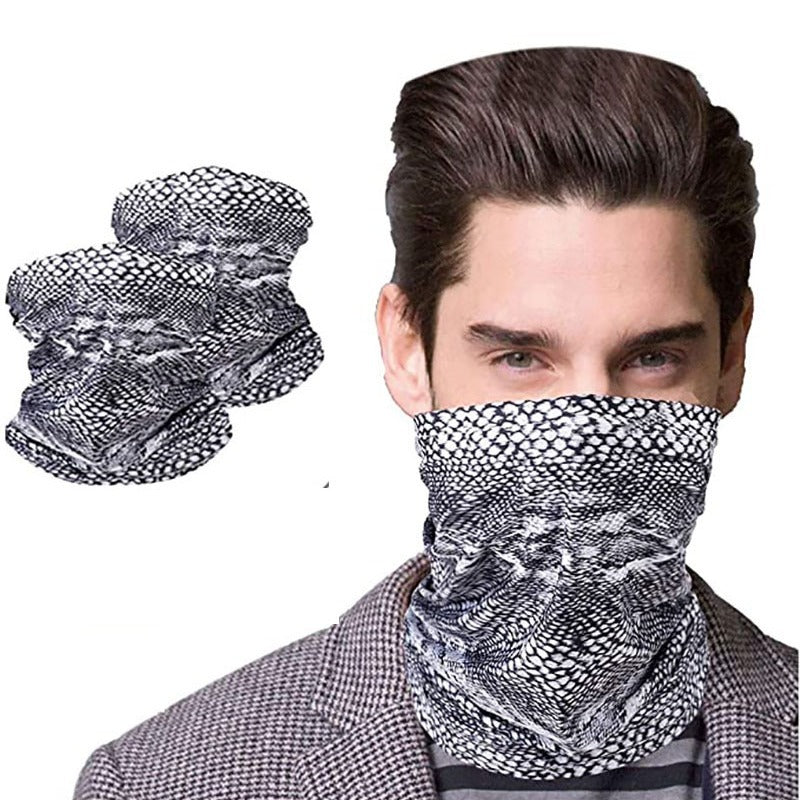 2 Pcs Magic Neck Gaiter Bandana Half Face Balaclava for Running Fishing