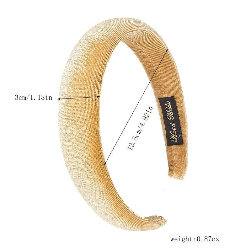 Velvet Padded Headband Vintage Hair Accessory Women