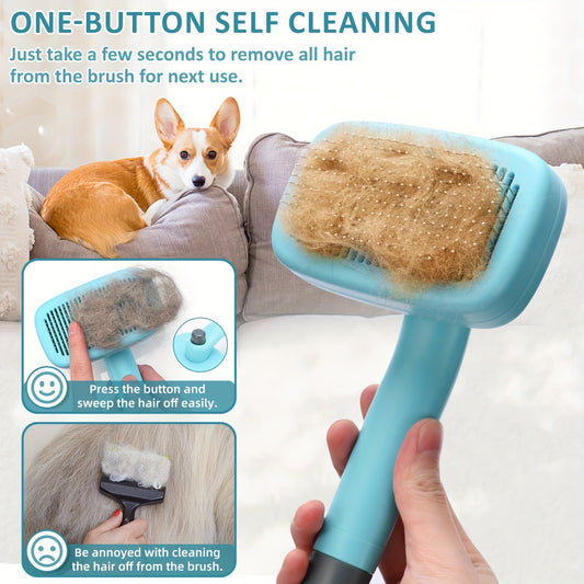 2-in-1 Pet Hair Removal Comb for Dogs and Cats