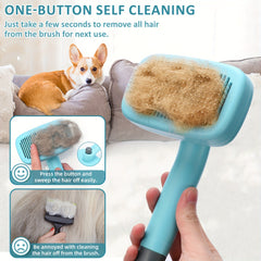 2-in-1 Pet Hair Removal Comb for Dogs and Cats