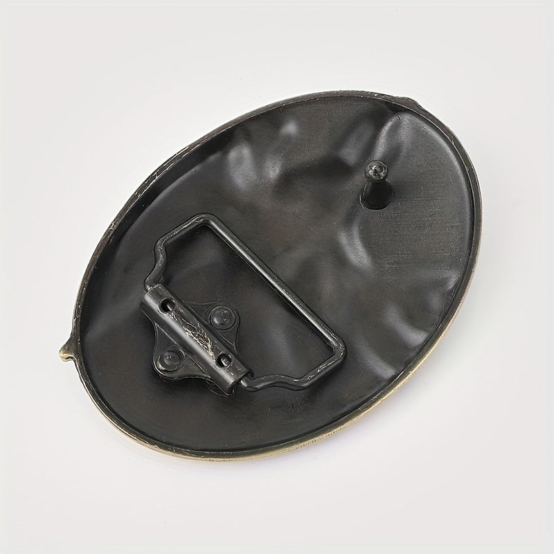 Vintage Eagle Oval Belt Buckle For Women & Men - Western Jeans Accessories