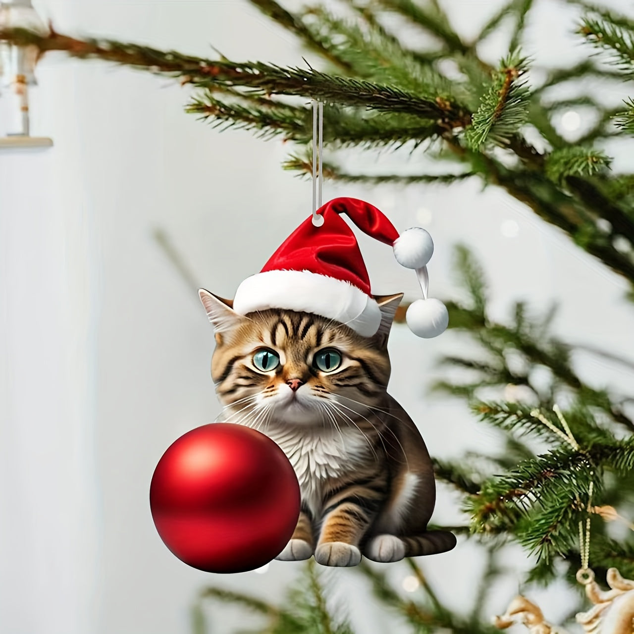 Christmas Kitten Car Pendant Ornament