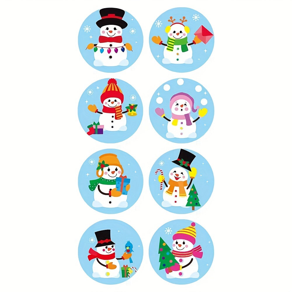 500pcs Christmas Snowman Reward Stickers for Kids