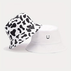 Versatile Bucket Hat With Double Sided Faces Sun Hat