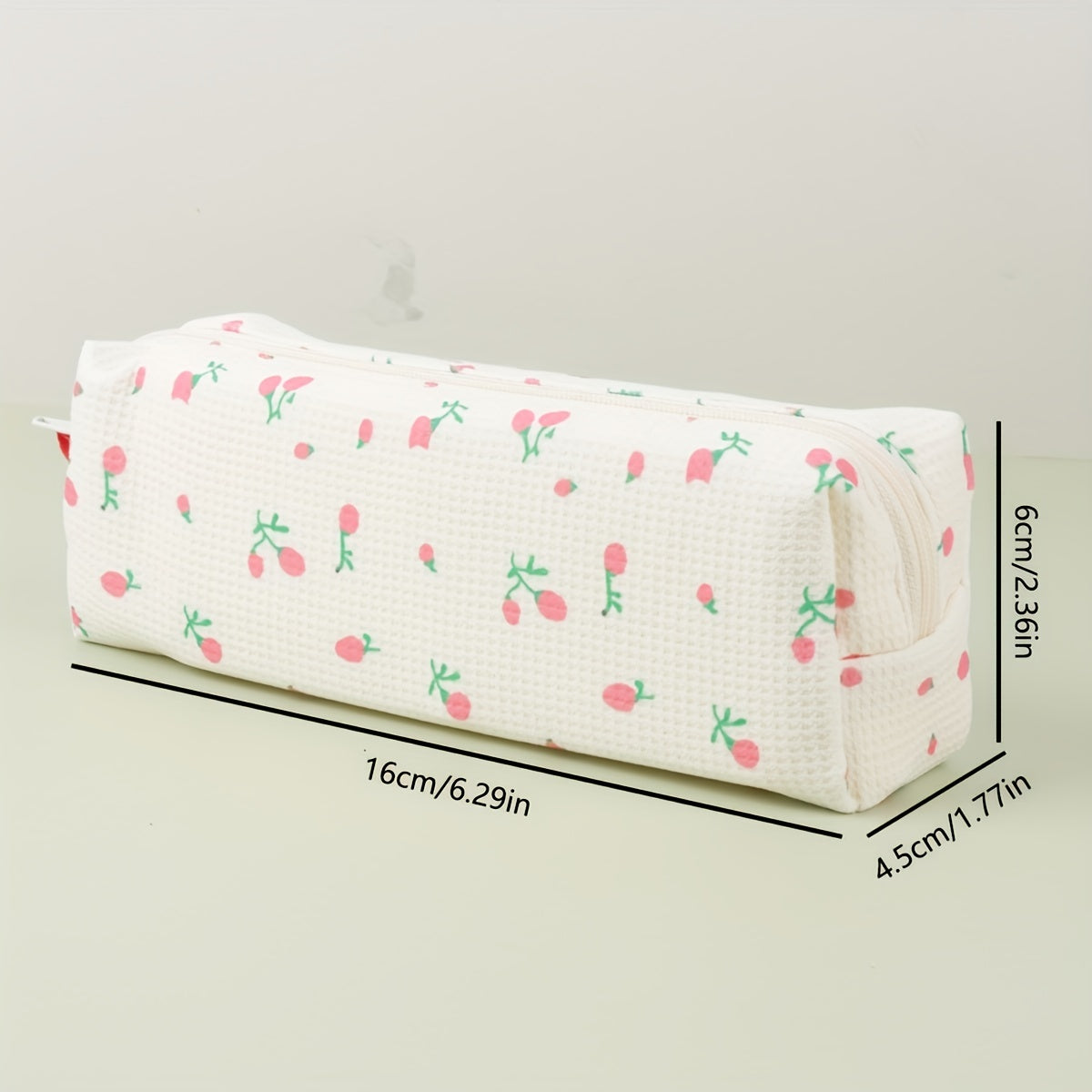 Small Floral Pencil Bag Stationery Storage Bag 1pc
