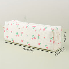 Small Floral Pencil Bag Stationery Storage Bag 1pc