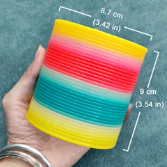 Rainbow Spring Coil Toy 8 3 4 Stretchy Fidget Toy for Kids Adults