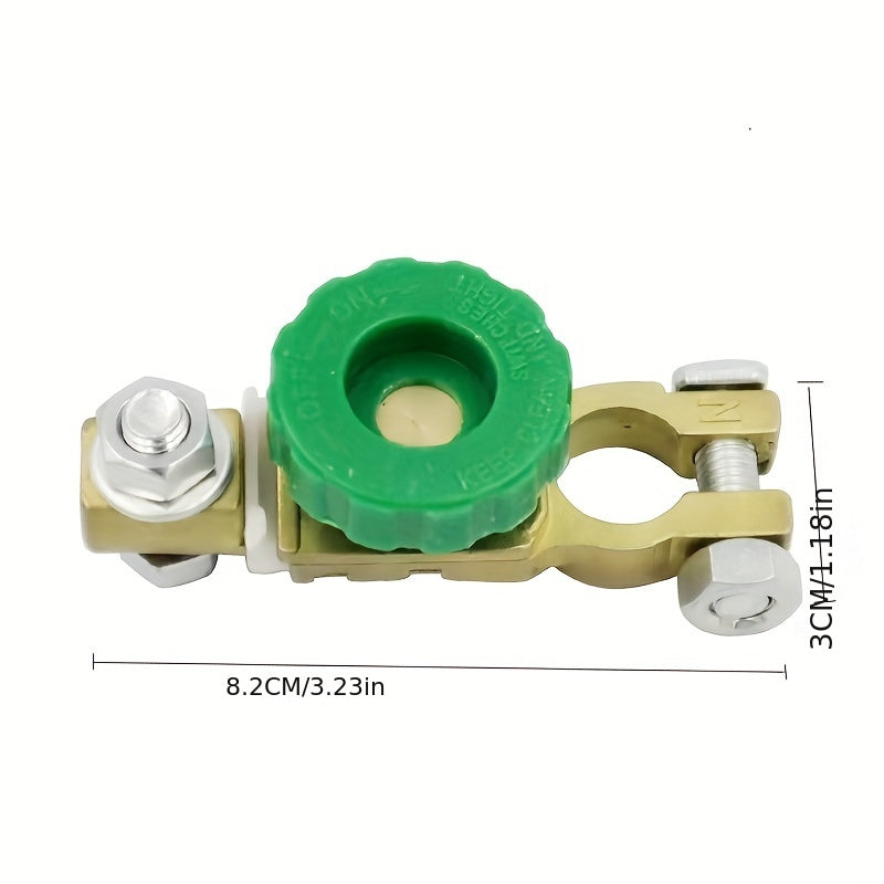 Car Truck Boat Vehicle Power Shutoff Disconnect Switch Green Knob Isolator