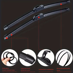 Universal U J Type Car Wiper - Silent & Durable
