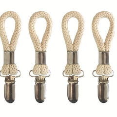 4pcs Woven Cotton Rope Loop Towel Clip Bathroom Towel Hangers